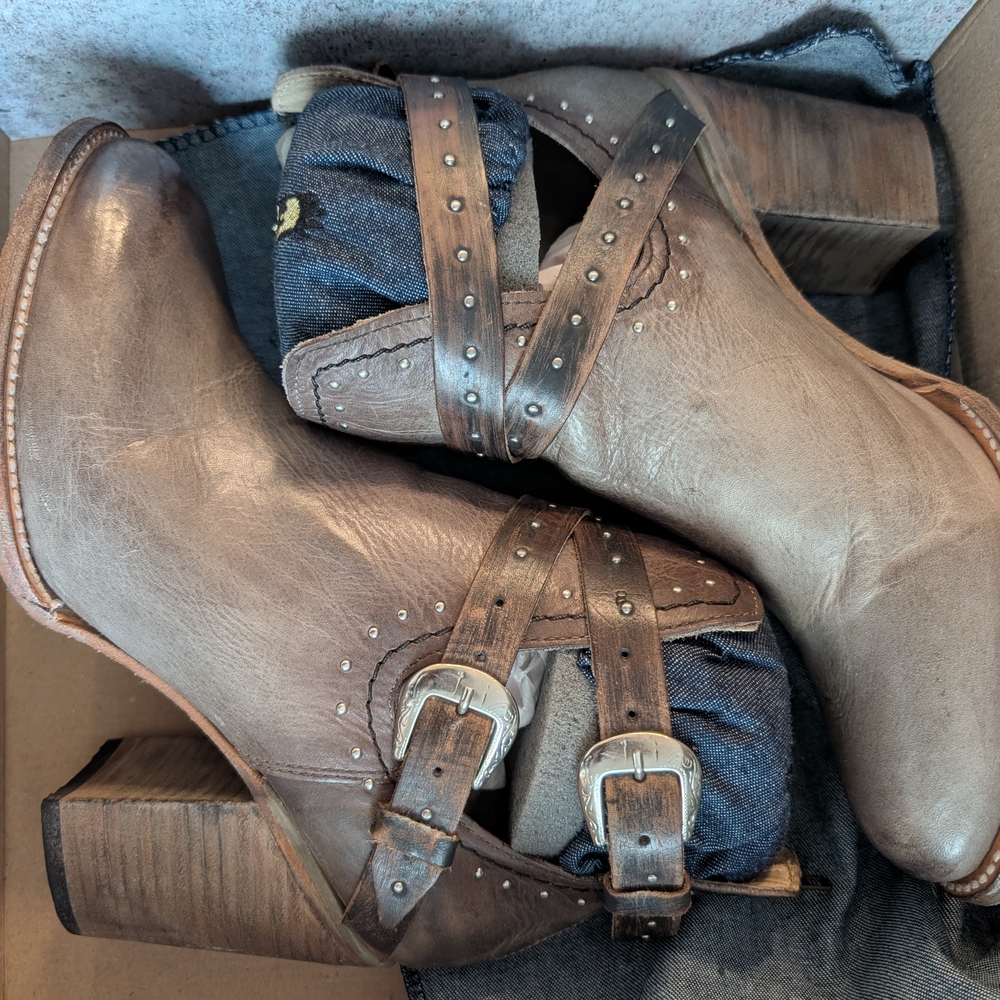 Brown Leather Ankle Boots